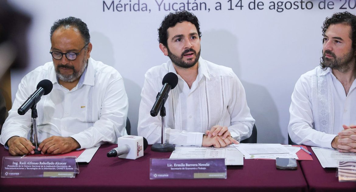 Mensaje institucional de la Secretaría de Economía y Trabajo sobre la agenda tecnológica y digital de Yucatán.